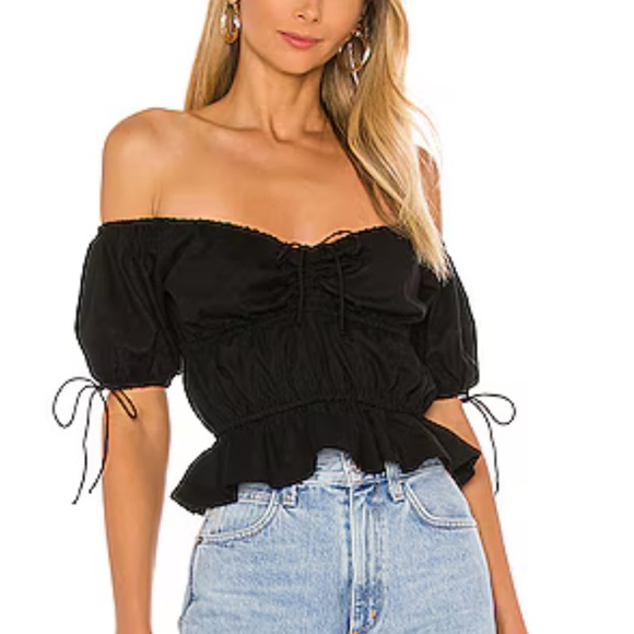MAJORELLE Hearst Top in black size medium. - Picture 1 of 9